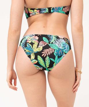 Bas de maillot de bain femme forme classique imprimé tropical vue2 - GEMO 4G FEMME - GEMO