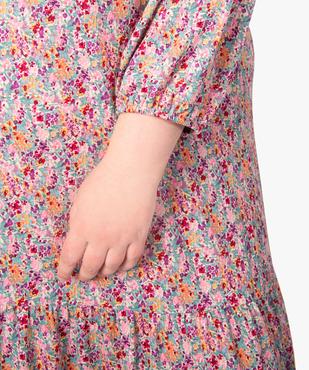 Robe femme grande taille longue imprimée à manches 3/4 vue2 - GEMO (G TAILLE) - GEMO