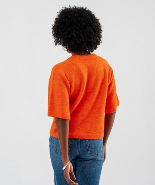 Pull manches courtes ample et douillet femme vue3 - GEMO(FEMME PAP) - GEMO