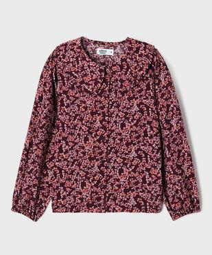Chemise à motifs fleuris et col Claudine fille vue1 - GEMO 4G FILLE - GEMO