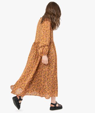 Robe femme imprimée avec fines rayures pailletées vue3 - GEMO(FEMME PAP) - GEMO