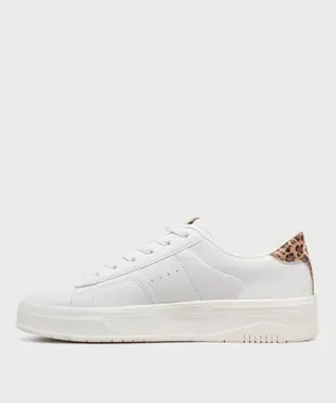 Baskets basses à lacets et motif léopard femme - Champion vue3 - CHAMPION USA - GEMO