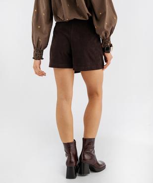 Jupe short en velours côtelé femme vue3 - GEMO(FEMME PAP) - GEMO