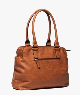Sac à main femme en cuir synthétique uni avec motif tressé vue2 - GEMO (ACCESS) - GEMO
