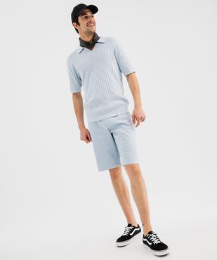 Bermuda en coton stretch coupe regular homme vue4 - GEMO 4G HOMME - GEMO
