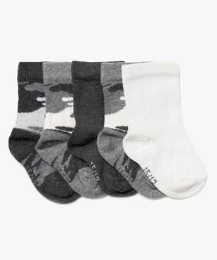 Chaussettes bébé garçon à motif camouflage (lot de 5) vue1 - GEMO 4G BEBE - GEMO