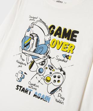 Tee-shirt manches longues avec motif sur l’avant garçon vue3 - GEMO 4G GARCON - GEMO