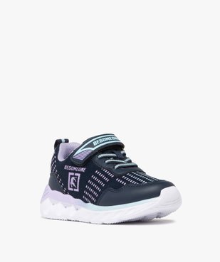 Baskets fille en mesh style jogger avec scratch et pointillés colorés vue2 - BE SOMEONE - GEMO