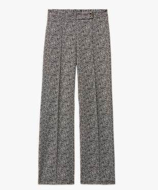 Pantalon droit à pli en maille extensible femme vue4 - GEMO(FEMME PAP) - GEMO