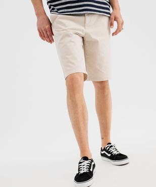 Bermuda en coton stretch coupe regular homme vue1 - GEMO 4G HOMME - GEMO