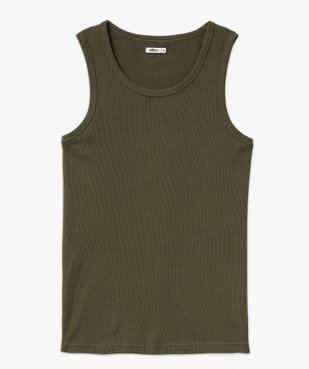 Débardeur uni en maille côtelée homme vue7 - GEMO 4G HOMME - GEMO