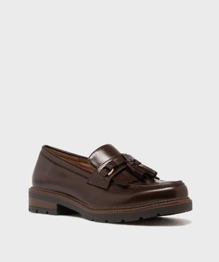 Mocassins à épaisse semelle crantée et bout amande femme - Follow Me vue2 - FOLLOW ME - GEMO