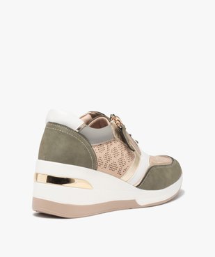 Baskets confort à talon compensé et détails brillants femme vue4 - GEMO (SPORTSWR) - GEMO
