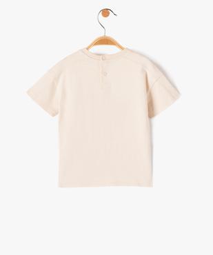 Tee-shirt bébé garçon à manches courtes et imprimé en relief vue3 - GEMO(BEBE DEBT) - GEMO