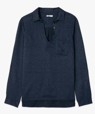 Blouse femme fluide à motifs irisés et col V à boutons vue4 - GEMO(FEMME PAP) - GEMO