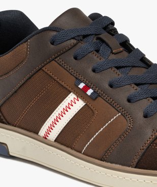 Baskets homme casual à lacets avec détails surpiqués  vue7 - URBAN STEPS - GEMO