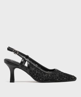 Escarpins slingback dentelle femme - FOLLOW ME vue1 - FOLLOW ME - GEMO