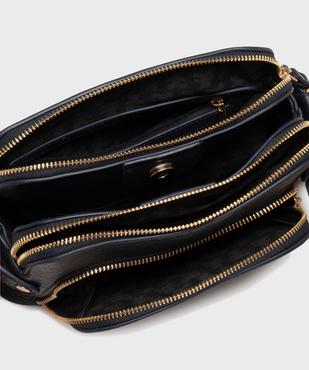 Sac en matière grainée avec deux bandoulières amovibles femme - LuluCastagnette vue4 - LULUCASTAGNETTE - GEMO