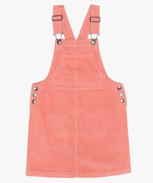 Robe fille forme salopette en velours côtelé vue1 - GEMO (ENFANT) - GEMO