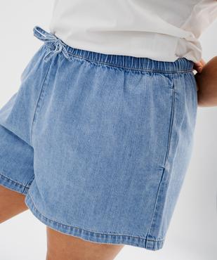 Short en jean coupe large femme grande taille vue2 - GEMO (G TAILLE) - GEMO
