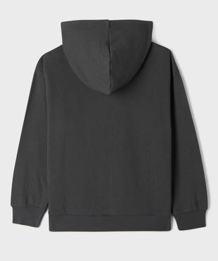 Sweat à capuche imprimé en molleton doux fille vue3 - GEMO 4G FILLE - GEMO