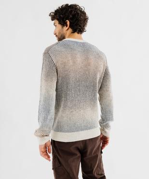 Pull en maille côtelée tie-and-dye homme vue3 - GEMO (HOMME) - GEMO