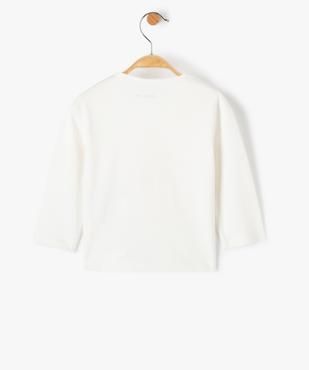 Tee-shirt bébé fille à manches longues imprimé à fentes latérales vue3 - GEMO(URBAIN) - GEMO