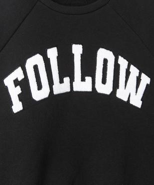 Sweat fille avec inscription brodée en relief vue2 - GEMO (JUNIOR) - GEMO