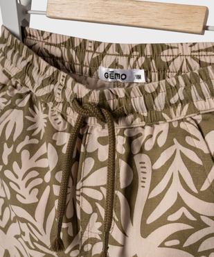 Short en coton stretch imprimé à taille élastiqué bébé garçon vue5 - GEMO(BEBE DEBT) - GEMO