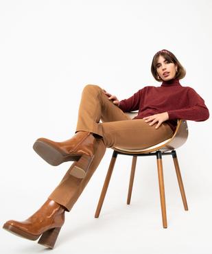 Pull à col montant en maille fine femme vue5 - GEMO(FEMME PAP) - GEMO