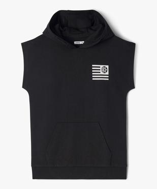 Sweat à capuche sans manches avec poche kangourou garçon vue1 - GEMO (JUNIOR) - GEMO