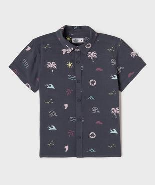 Chemise manches courtes à motifs estivaux garçon vue2 - GEMO 4G GARCON - GEMO