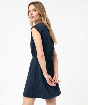 Robe courte sans manches en maille femme vue3 - GEMO(FEMME PAP) - GEMO