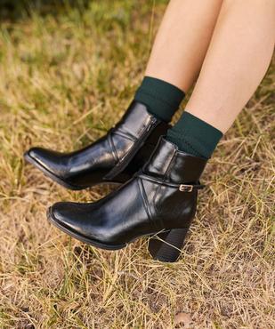  Boots à talon bi-matières femme - LuluCastagnette vue7 - LULUCASTAGNETTE - GEMO