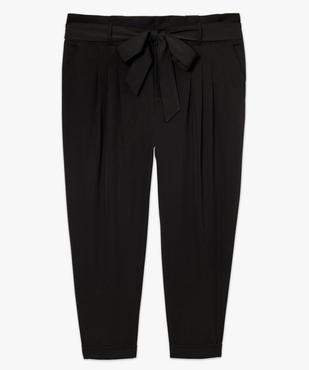 Pantalon paper bag femme avec dos élastiqué - Gémo x Lalaa Misaki vue4 - GEMO (G TAILLE) - GEMO