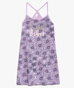 Robe fille à fines bretelles, dos nageur et imprimé fleuri vue1 - GEMO (ENFANT) - GEMO