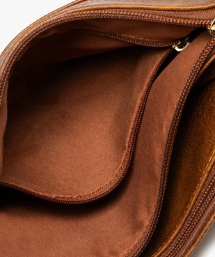 Sac besace multipoche à rabat brillant femme vue3 - GEMO (ACCESS) - GEMO