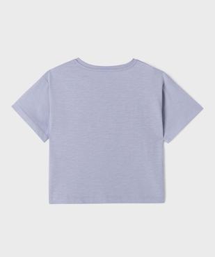 Tee-shirt manches courtes en jersey de coton à motif fille vue4 - GEMO 4G FILLE - GEMO