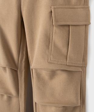Pantalon de jogging cargo en maille French Terry garçon vue3 - GEMO (ENFANT) - GEMO