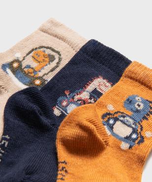 Chaussettes à motifs dinosaures bébé garçon (lot de 3) vue2 - GEMO 4G BEBE - GEMO