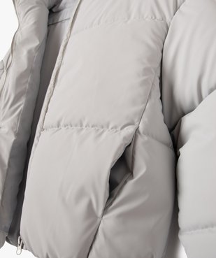 Parka courte à capuche finition mate fille vue3 - GEMO 4G FILLE - GEMO