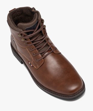 Boots homme unies à lacets et à zip style casual vue6 - GEMO (CASUAL) - GEMO