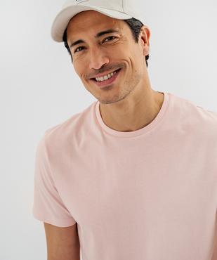 Tee-shirt manches courtes col rond en coton homme vue2 - GEMO 4G HOMME - GEMO