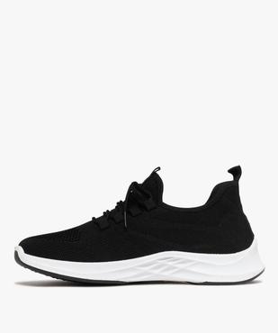 Baskets homme unies en mesh à col élastique et souple  vue3 - BOTTESINI - GEMO