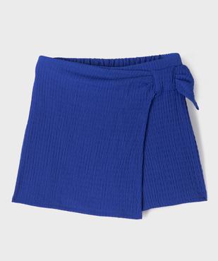 Jupe short en maille gaufrée fille vue2 - GEMO (ENFANT) - GEMO