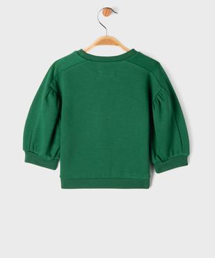 Sweat avec manches froncées et motif brodé bébé fille vue3 - GEMO 4G BEBE - GEMO