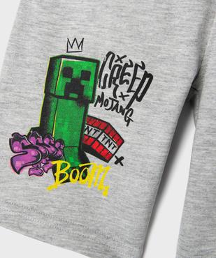 Bermuda en maille avec motifs graffitis garçon - Minecraft vue2 - MINECRAFT - GEMO