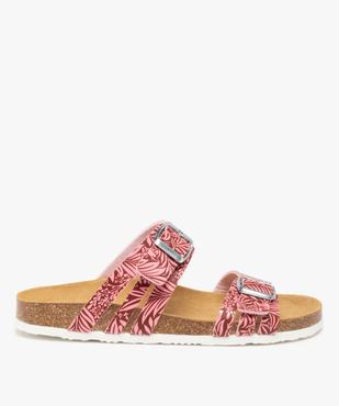 Mules femme à talon plat et double bride à boucle vue1 - GEMO (CASUAL) - GEMO