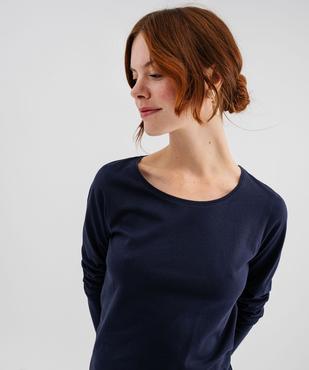 Tee-shirt manches longues à col rond femme vue2 - GEMO 4G FEMME - GEMO