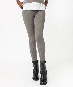Leggings à motif pied de poule et paillettes femme vue2 - GEMO(FEMME PAP) - GEMO